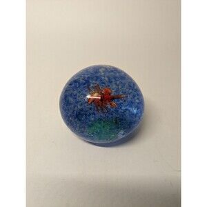 Glass Paperweight With Lobster